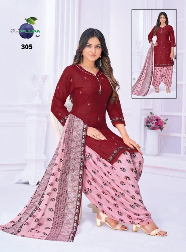 Black Plum Iconic Vol-3 Cotton Designer Readymade Suit